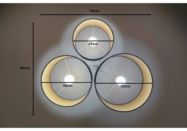 Duolla - Plafoniera ROLLER TRIO 3xE27/60W/230V antracite