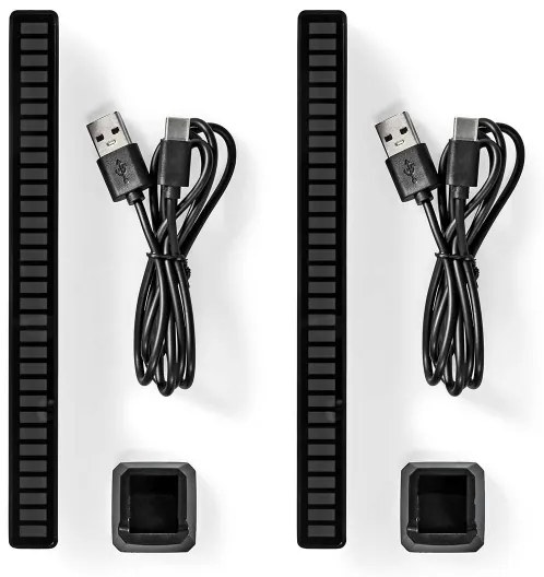 Nedis GALDP110BK - Lampada da tavolo LED RGB ricaricabile LED/250 mAh