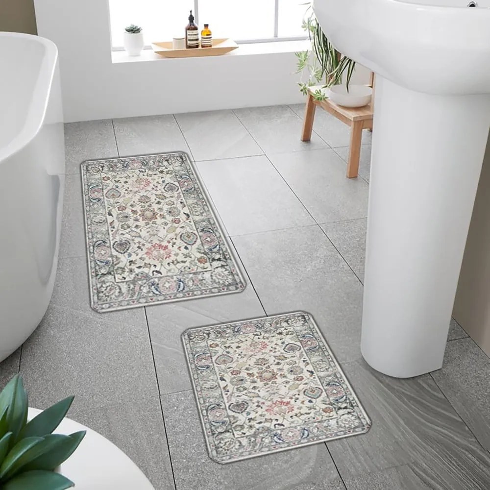 Tappetini da bagno grigi in set da 2 60x100 cm - Mila Home