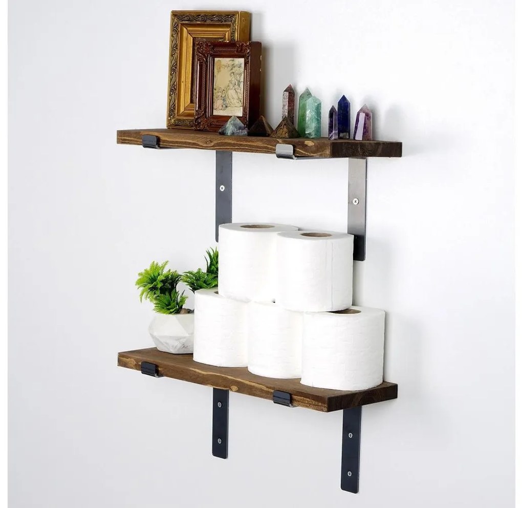 SET 2x Mensola da parete in abete