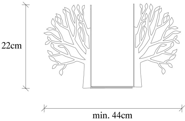 Fermalibri 22x44 cm nero