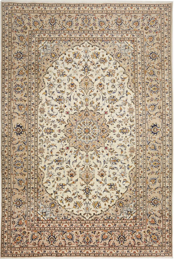 Kashan Tappeto persiano 290 x 200 Beige (Iran) Annodato A Mano