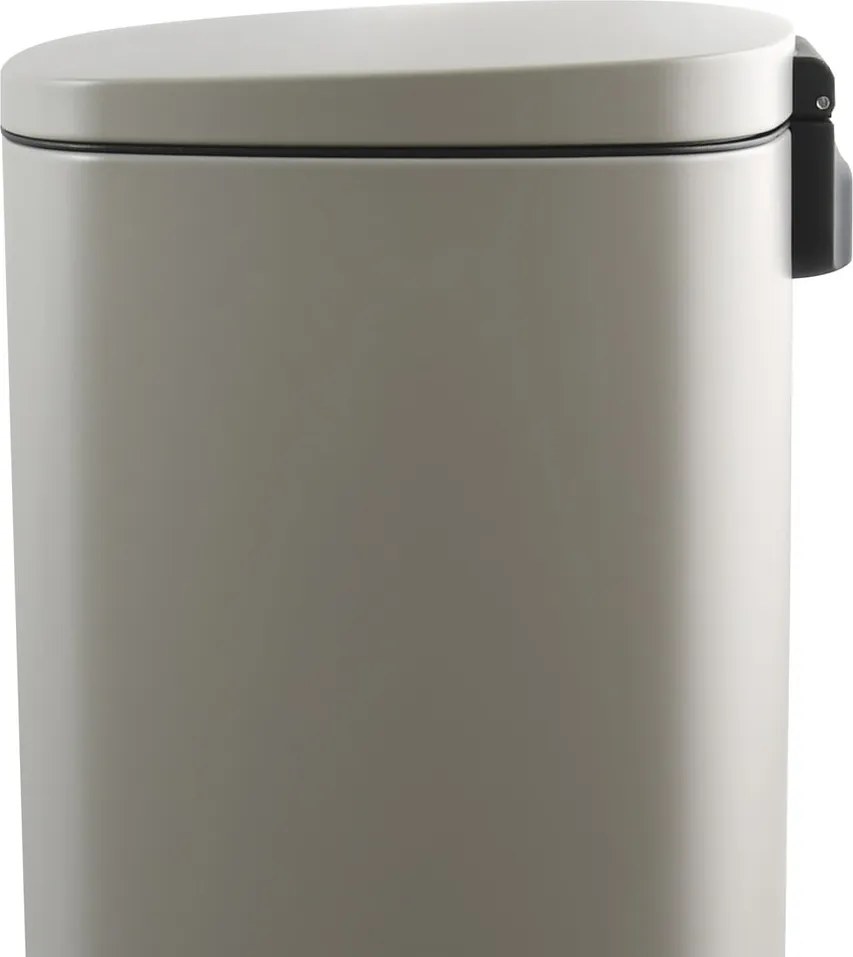 Cestino per la spazzatura grigio tortora in acciaio con pedale 50 l Akira – Spirella