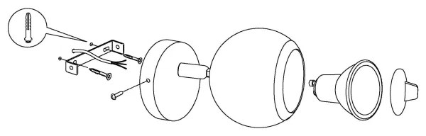 EGLO 31001 - Faretto LED BIMEDA 1xGU10/3W LED