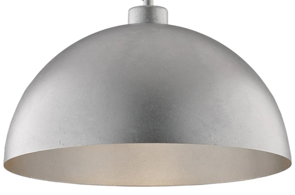 Sospensione Industrial 1 Luce Marcus In Ferro Laccato Argento Diam 35