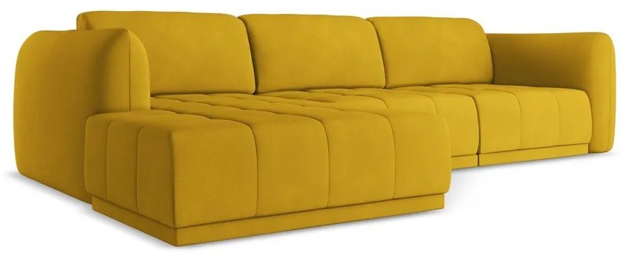 Divano angolare giallo (con penisola a sinistra) Hoku – Makamii