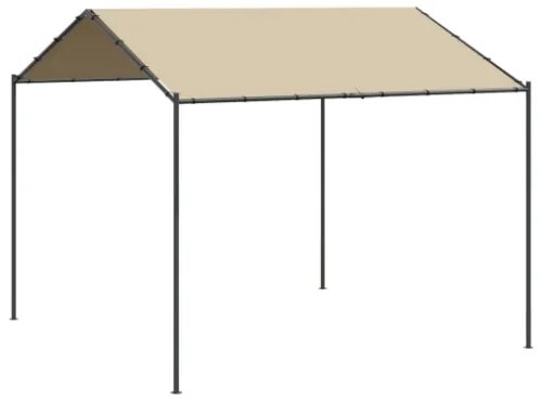 Tenda a Baldacchino Beige 3x3 m in Acciaio e Tessuto