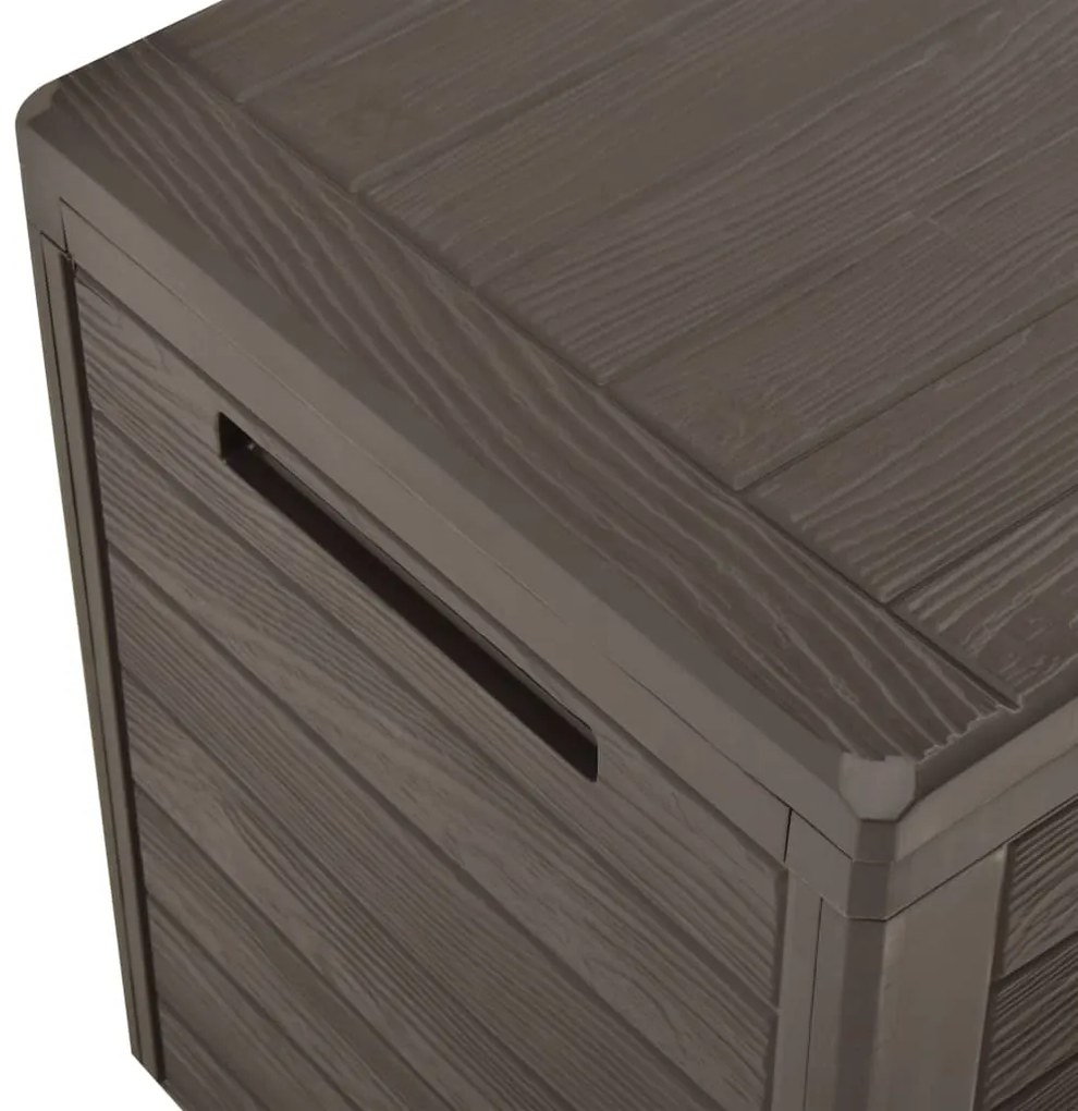 Baule da giardino marrone 116x44x55 cm