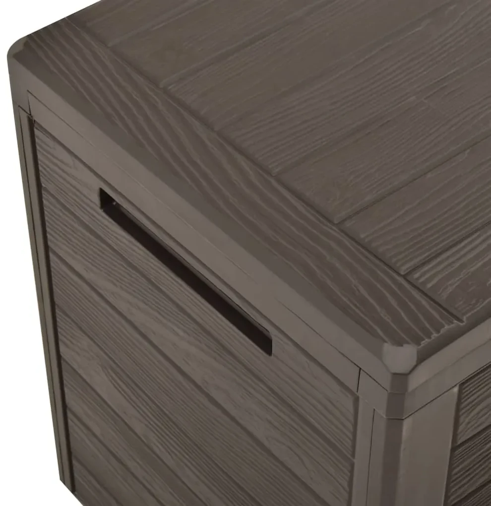 Baule da giardino marrone 116x44x55 cm