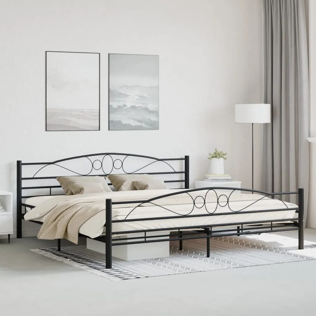 Giroletto Nero İn Acciaio 200x200 Cm /