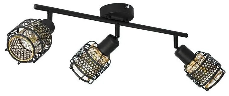 Lindby - Eudoria 3 Plafoniera Black/Gold Lindby