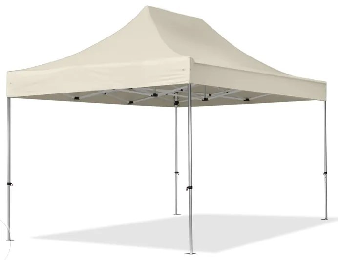 TOOLPORT 3x4,5m gazebo pieghevole PES con laterali (finestre panoramiche), PROFESSIONAL alluminio, crema - (600208)