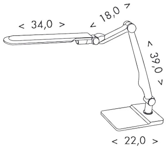 Ecolite LBL1207-CR - Lampada da tavolo LED dimmerabile MATRIX LED/10W/230V