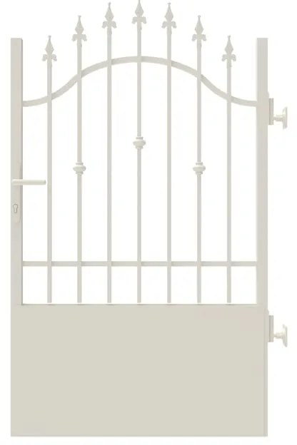Cancello con serratura manuale Civetta in ferro, apertura a destra, L 104.5, H 150-165 cm, di colore bianco