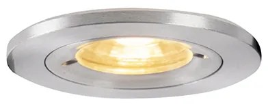 Set di 6 faretti da incasso moderni in acciaio rotondi IP44 - Xena