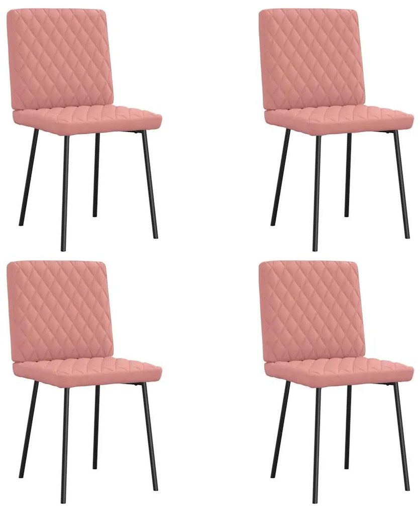 Sedie Da Pranzo 4 Pz Rosa İn Similpelle /