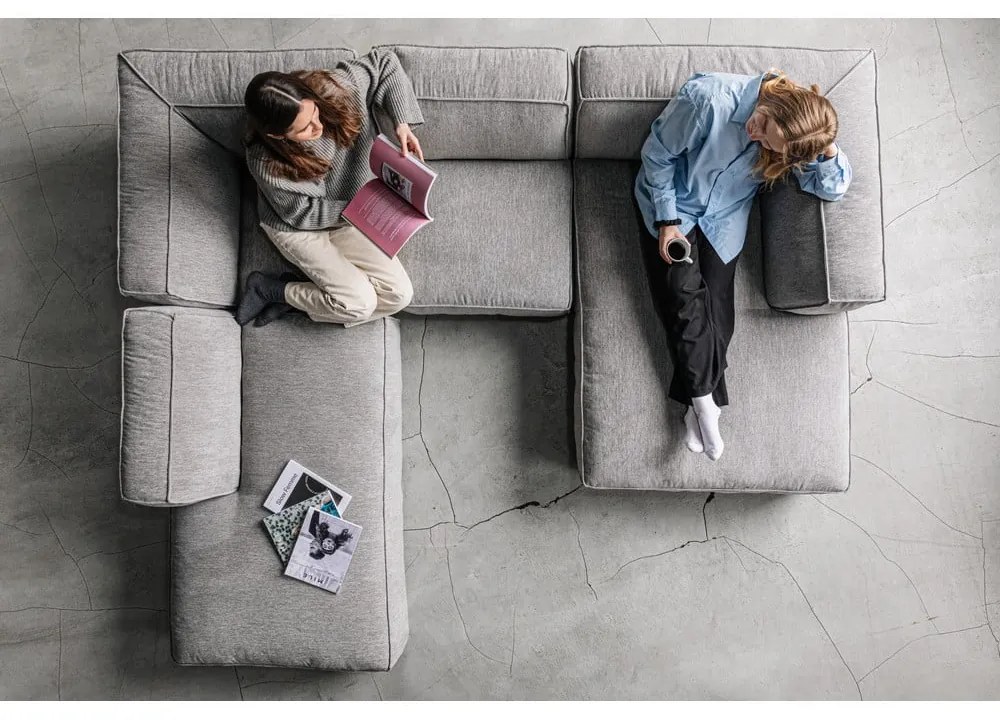 Poltrona lounge grigio chiaro (angolo destro) Fairfield - Bonami Selection