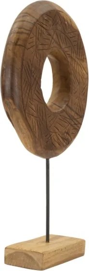 Scultura Dorat In Teak Riciclato Cm 35X10X58 (Pezzi Unici - Non Rip. In Serie)