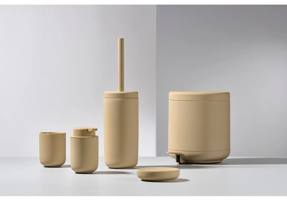 Tazza per spazzolino da denti in gres beige Ume - Zone