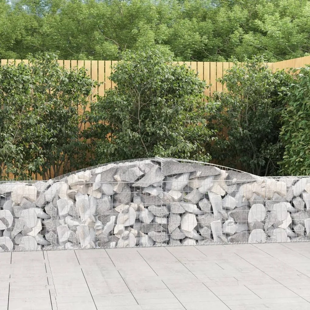 Cesti Gabbioni Ad Arco 15 Pz 400x30x60/80 Cm Ferro Zincato /