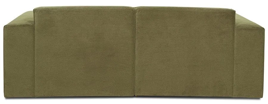 Divano in velluto a coste verde 202 cm Sting - Scandic