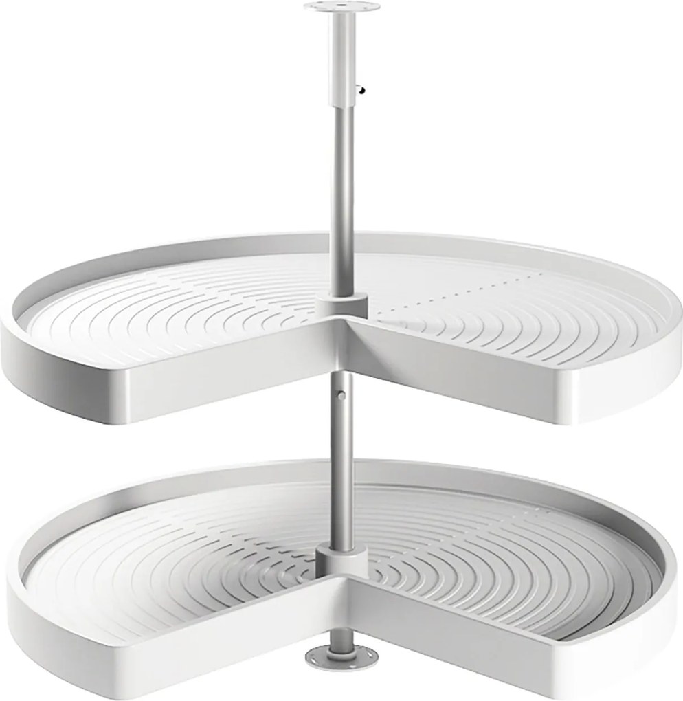 Cestello Girevole Ø71 cm per Mobile da Cucina 80 cm in Plastica e Alluminio Emuca Bianco...