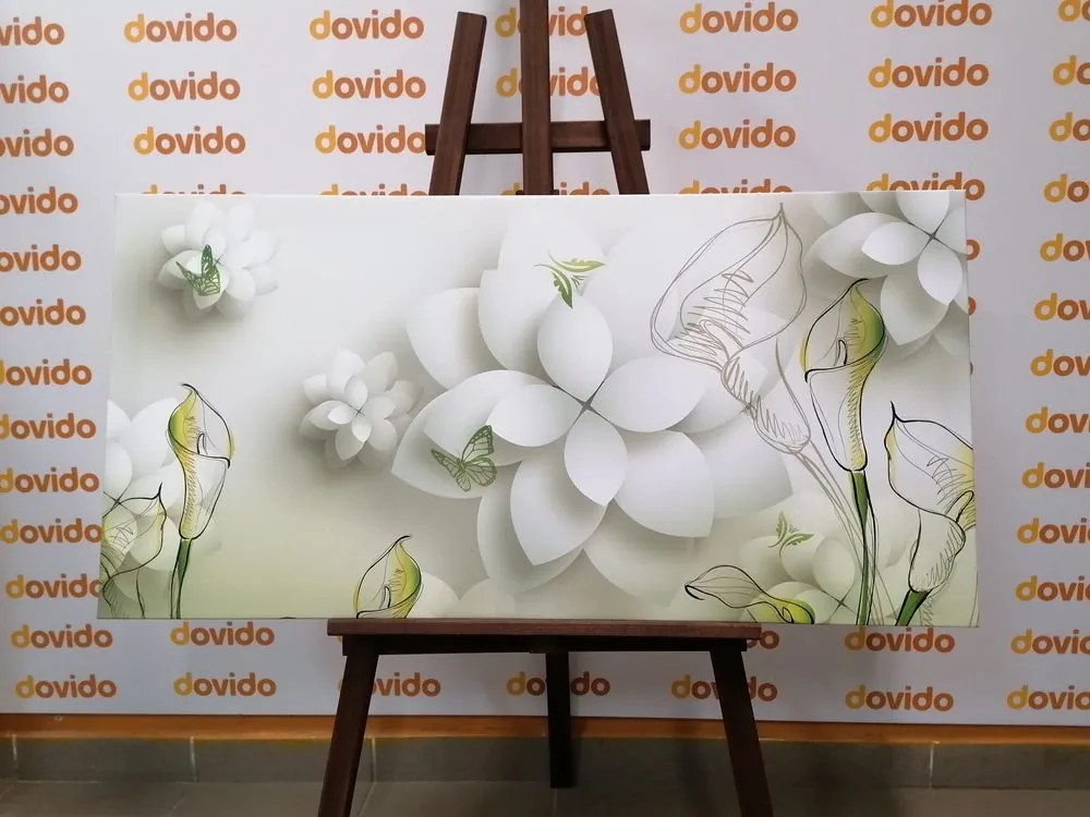 Quadro su tela – Fiori astratti