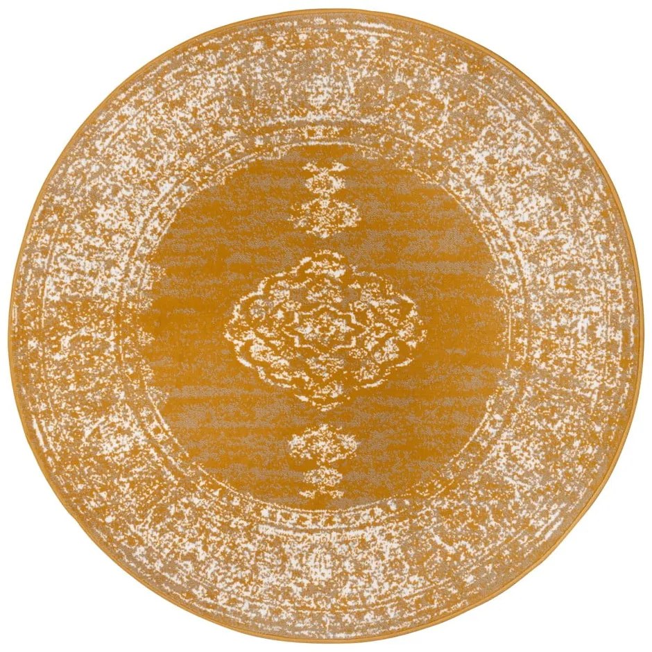 Tappeto rotondo giallo/arancio ø 160 cm Méridional - Hanse Home