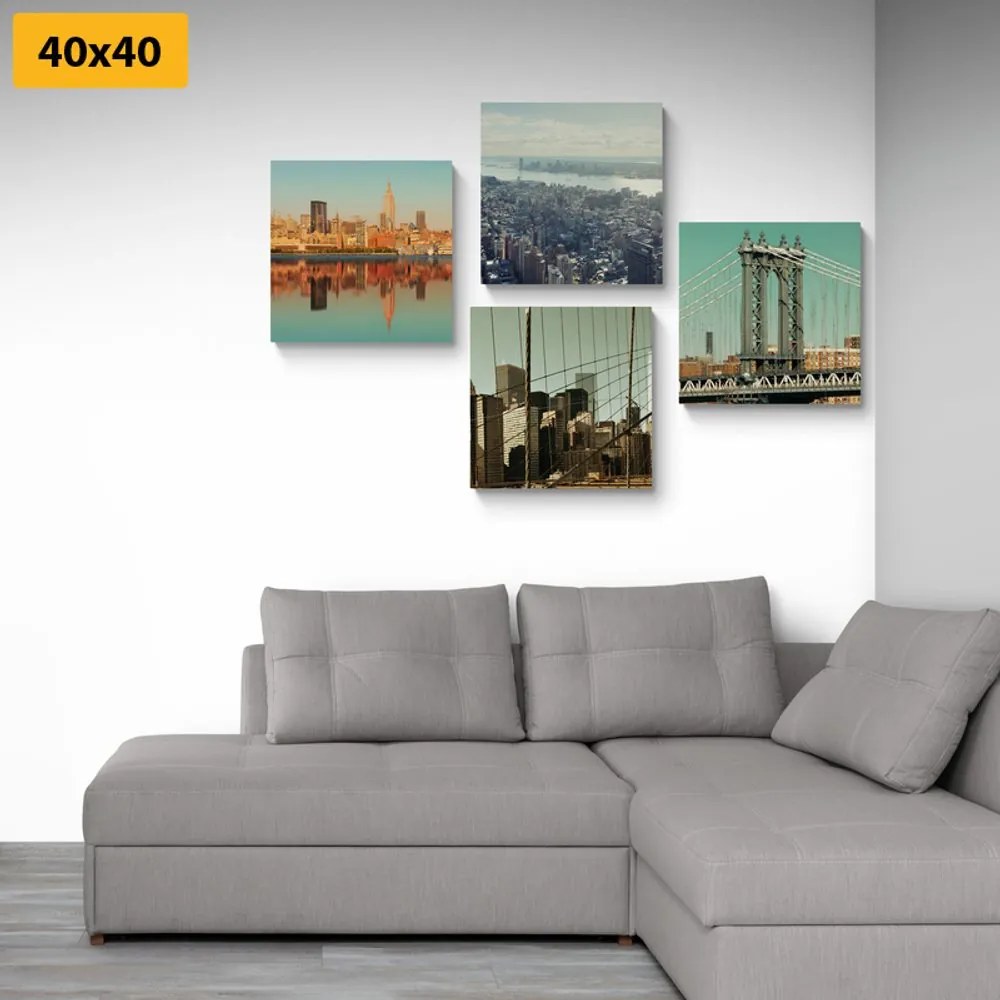 Set di quadri – Vista sulla città di New York