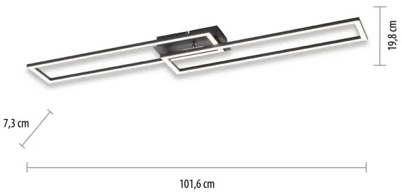 Leuchten Direkt 14691-18 - Plafoniera LED dimmerabile IVEN LED/36W/230V