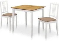 Set da Pranzo 3 pz in MDF Bianco cod mxl 18352