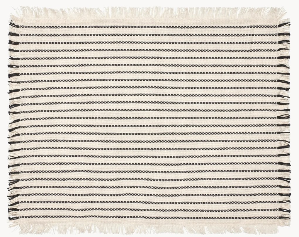 Set di 2 tovagliette in cotone con frange Elouise