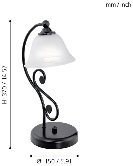Eglo 91007 - Lampada da tavolo MURCIA E14/40W/230V