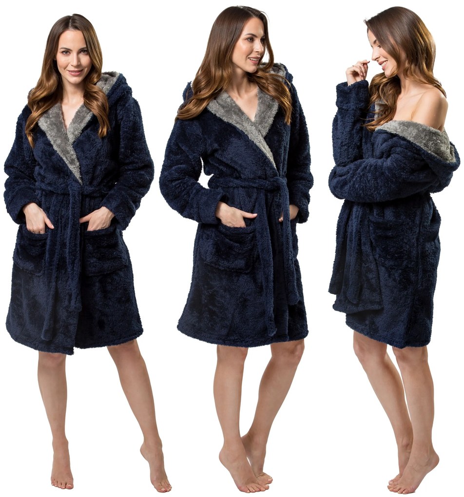 Accappatoio Jordan Navy-Grey M