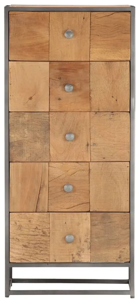 Cassettiera 45x30x100 cm in legno massello di recupero