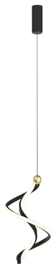 Lampadario LED a sospensione con filo COLIA LED/19W/230V nero/oro