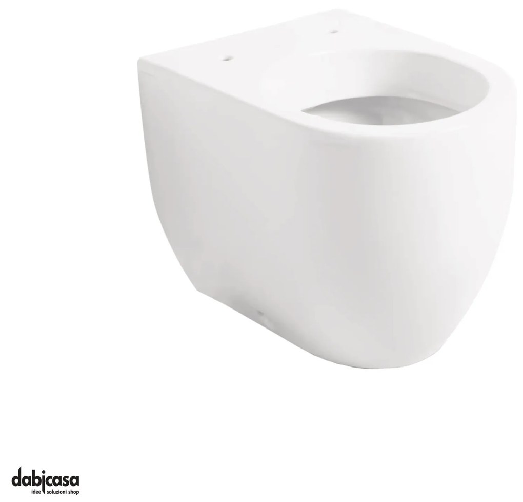 Kerasan "Flo 56" Wc Da Terra Filo Muro Bianco Lucido