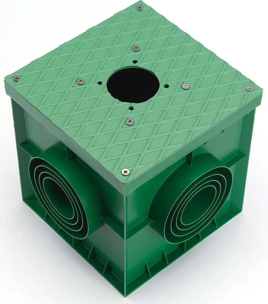 Pozzetto per Fontana da Giardino 25x25x25 cm in PVC Belfer 42/POZ Verde Erba...