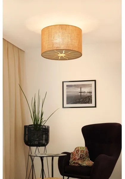 Brilagi - Lampadario a plafone COUNTRY ROLLER 1xE27/15W/230V diametro 50 cm beige