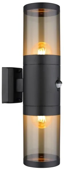 Globo 32014-2BS-Applique da esterno con sensore XELOO 2xE27/40W/230V IP44
