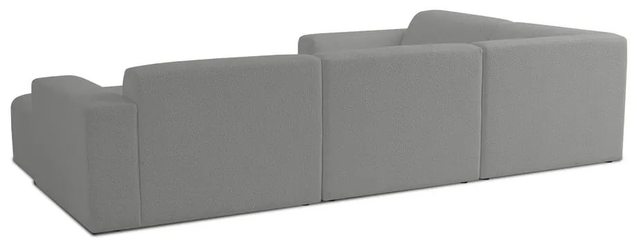 Divano angolare grigio in tessuto bouclé (a U) Roxy - Scandic