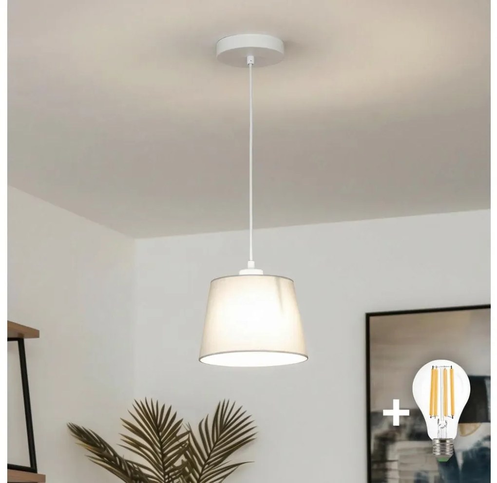 Brilagi - Lampada a sospensione LED con cavo CERIA 1xE27/40W/230V Ø 20,5 cm grigio