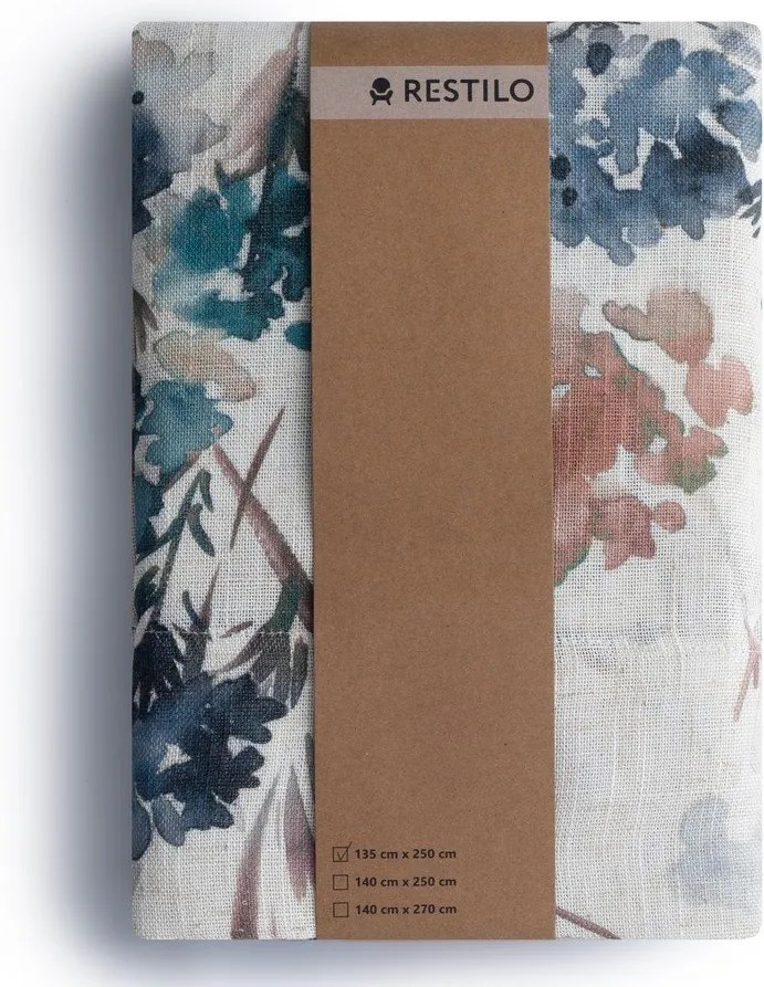 Tenda azzurra/color crema 135x250 cm Flosi – Restilo