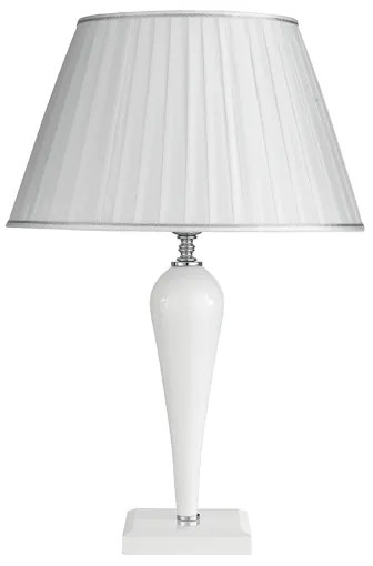 Lampada da tavolo RAVEL 40x63 cm in vetro lavorato a mano Bianco