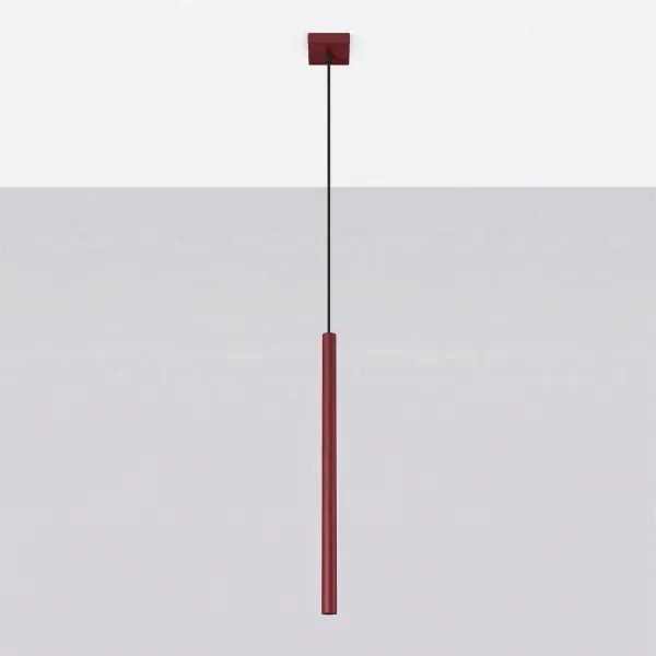 Sollux SL.2121 - Lampadario sospeso PASTELO su cavo 1xG9/8W/230V rosso