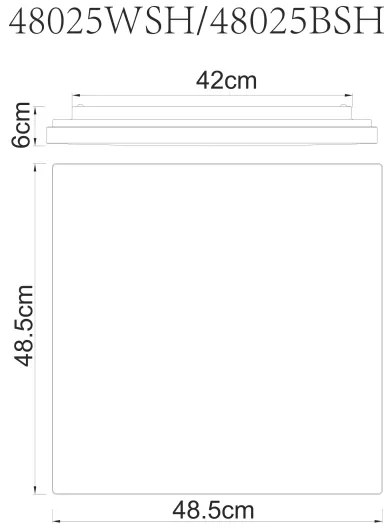 Globo 48025WSH - Plafoniera LED Dimmerabile LED/24W/230V Wi-Fi Tuya + TC