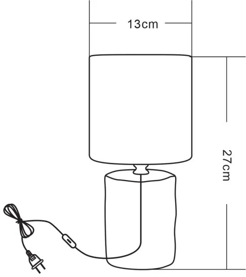 Zuma Line HS8603-BL - Lampada da tavolo 1xE14/40W/230V nero/decorazione in marmo