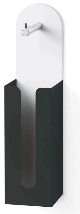 Porta rotolo a muro Saeta nero
