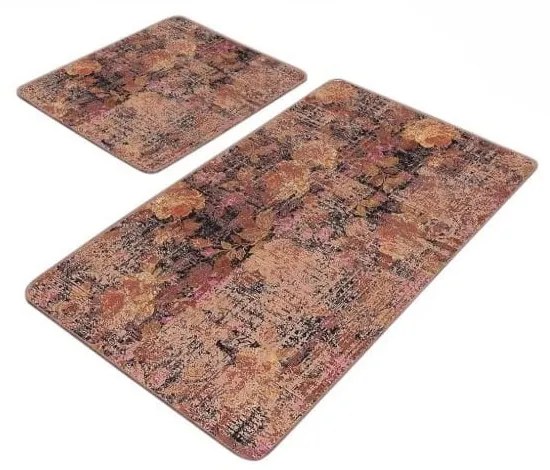 Set di tappetini per il bagno marroni in velluto 2 pz 60x100 cm – Mila Home