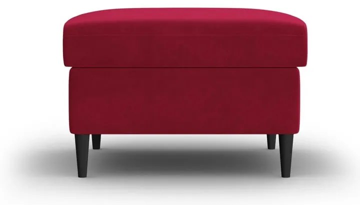 Poggiapiedi rosso con rivestimento in velluto Kyoto – Cosmopolitan Design